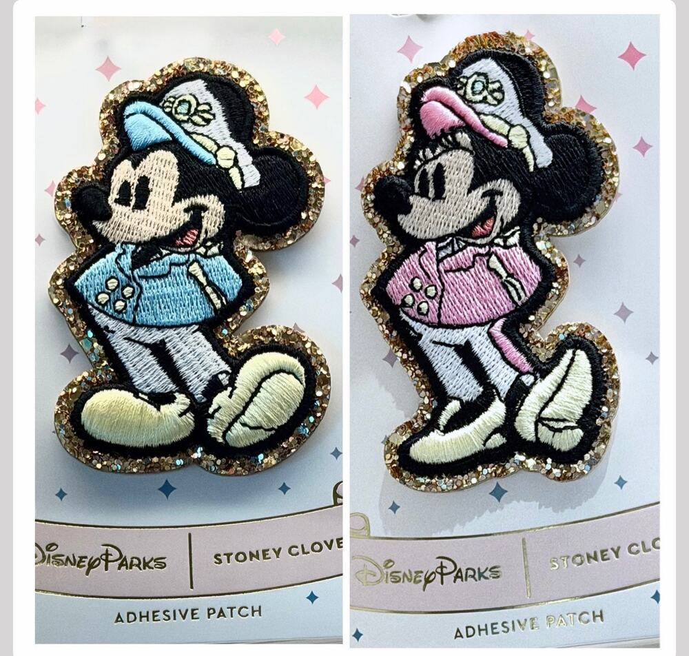 Disney DCL x Stoney Clover Lane Mickey Minnie Captain Glitter Patch Bundle